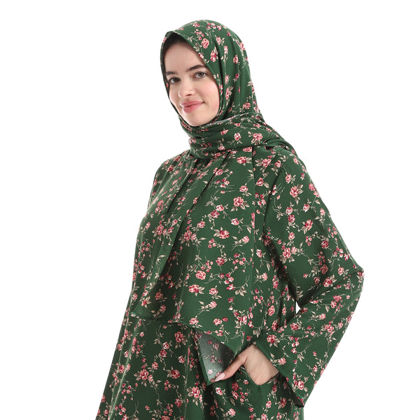 Patterned_Isdal_for_Women_-_Green_&_Pink
