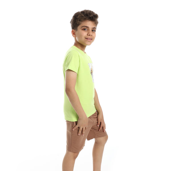 Solid_Pattern_Cotton_Pajama_Set_-_Lemon