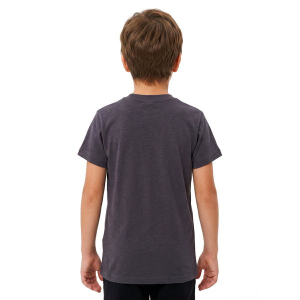 "NYC"_Printed_Slip_On_Boys_T-Shirt_-_Dark_Grey