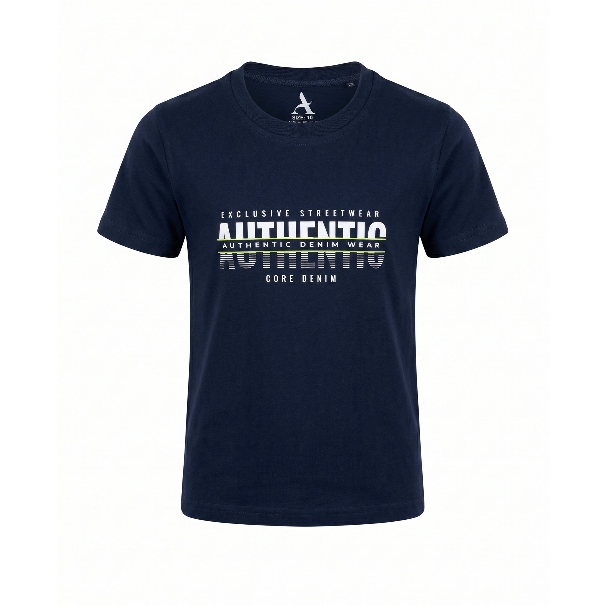 Printed_Pattern_Short_Sleeves_Boys_T-Shirt_-_Navy_Blue