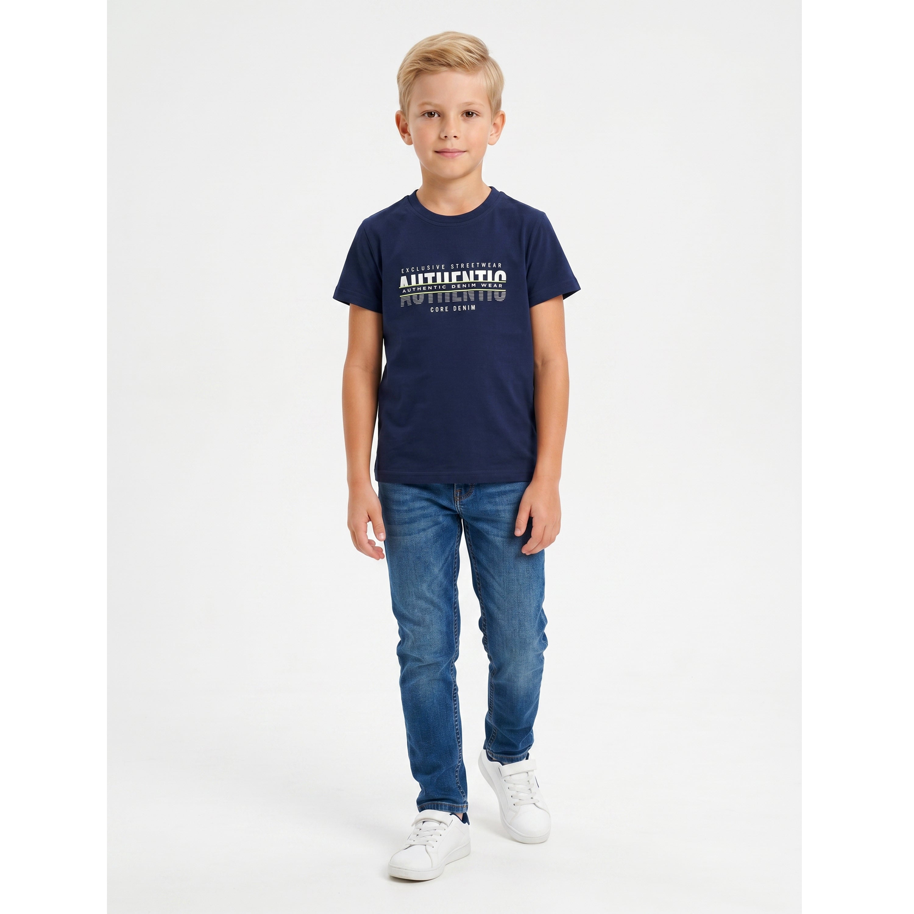 Printed_Pattern_Short_Sleeves_Boys_T-Shirt_-_Navy_Blue