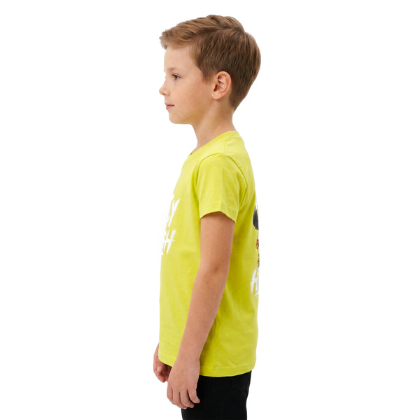 "Fly_High"_Printed_Regular_Fit_Boys_T-Shirt_-_Yellow