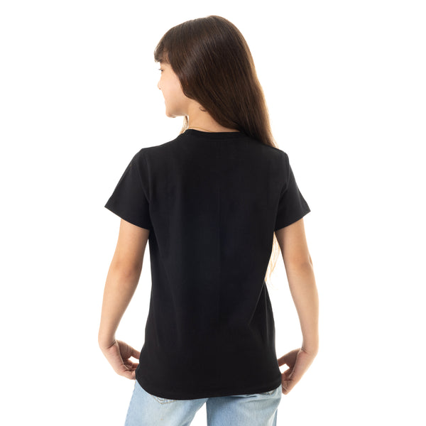 Printed_Slip_On_Cotton_Girls_T-Shirt_-_Black