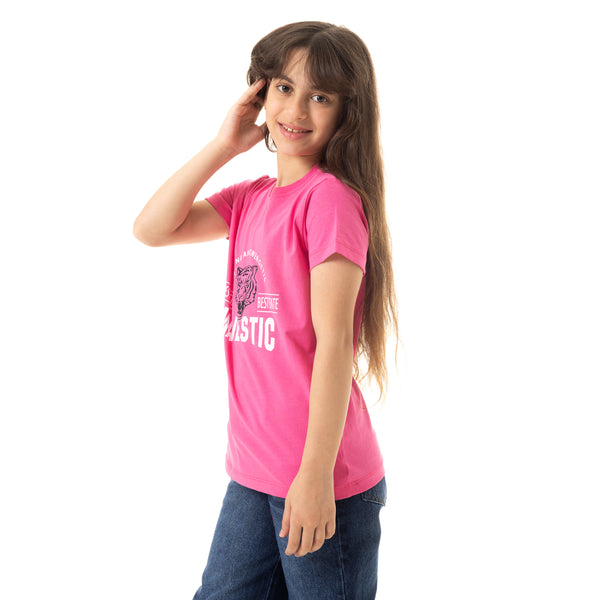 Slip_On_Printed_Trendy_Girls_T-Shirt_-_Fuchsia