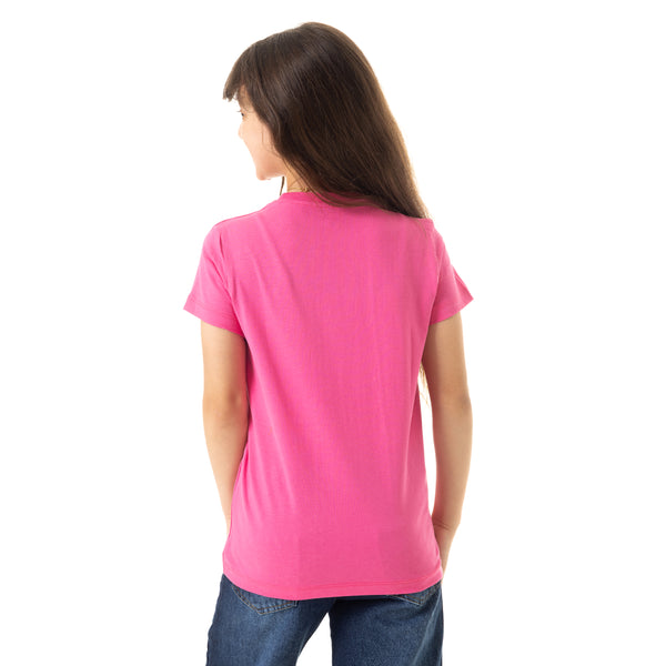 Slip_On_Printed_Trendy_Girls_T-Shirt_-_Fuchsia