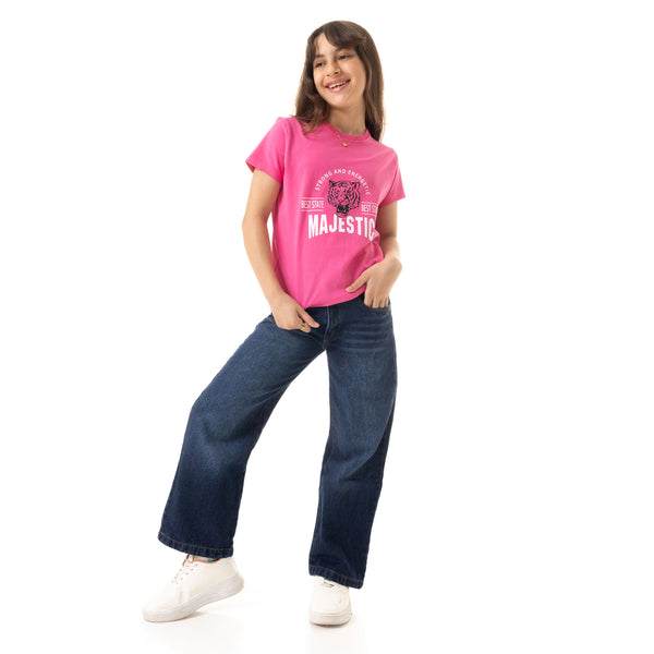 Slip_On_Printed_Trendy_Girls_T-Shirt_-_Fuchsia