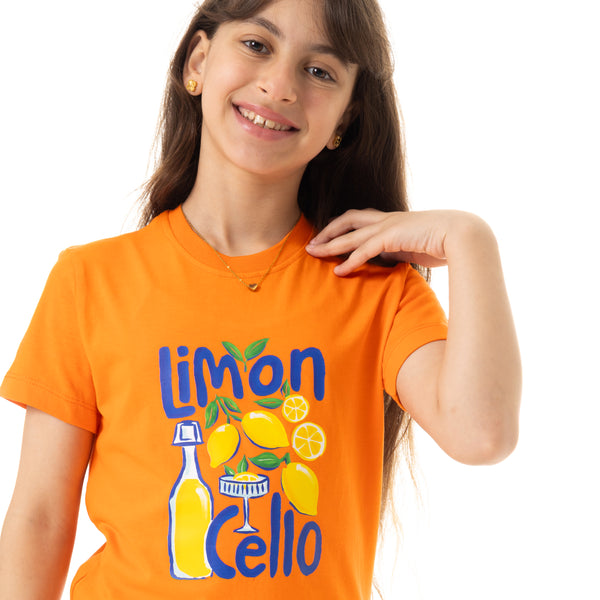 Short_Sleeves_Printed_Girls_T-Shirt_-_Orange