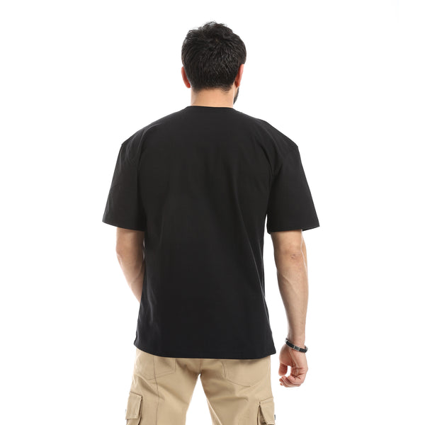 Crew_Neck_Short_Sleeve_Printed_T-Shirt_-_Black