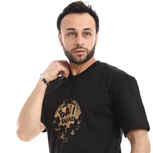 Crew_Neck_Short_Sleeve_Printed_T-Shirt_-_Black