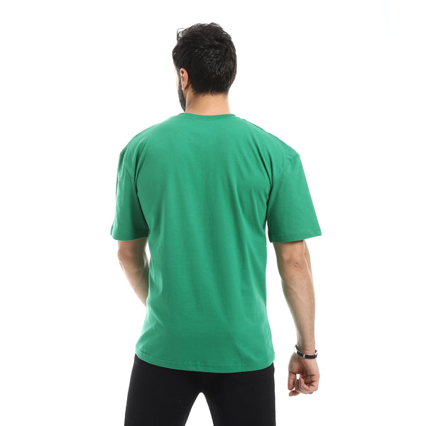 Crew_Neck_Short_Sleeve_Printed_T-Shirt_-_Green