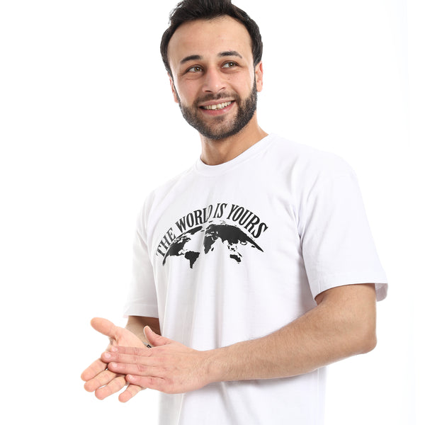 Crew_Neck_Short_Sleeve_Printed_T-Shirt_-_White