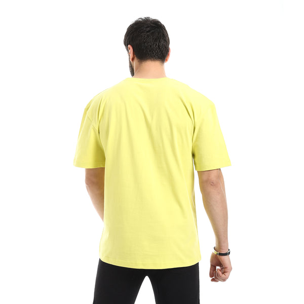 Crew_Neck_Short_Sleeve_Printed_T-Shirt_-_Yellow