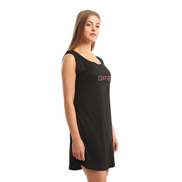 Slip_On_Comfy_Nightshirt_with_Front_Print_-_Black