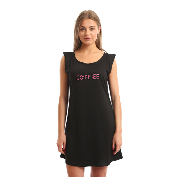 Slip_On_Comfy_Nightshirt_with_Front_Print_-_Black