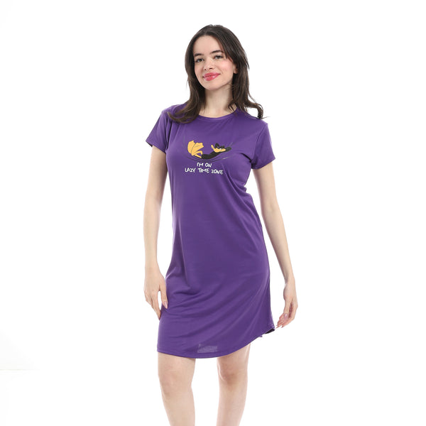 Printed_Sleep_Shirt_Half_Sleeve_-_Purple