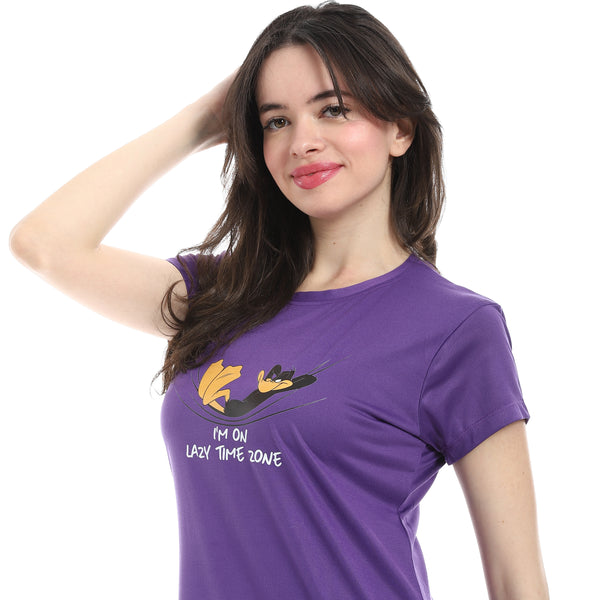 Printed_Sleep_Shirt_Half_Sleeve_-_Purple