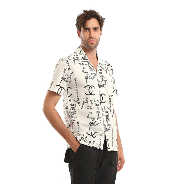 Patterned_Short_Sleeves_Summer_Shirt_-_Off-White