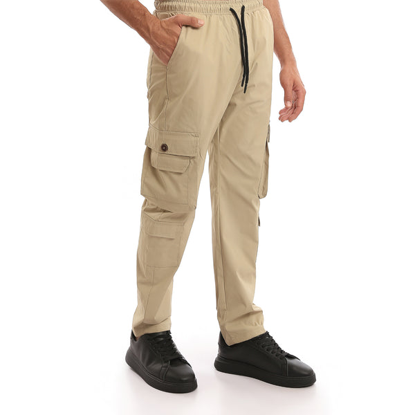 Elastic_Waist_with_Drawstring_Cargo_Pants_-_Dark_Beige