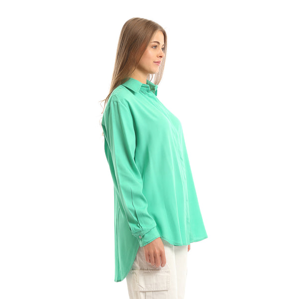High-Low_Textured_Shirt_with_Hidden_Buttons_-_Mint_Green