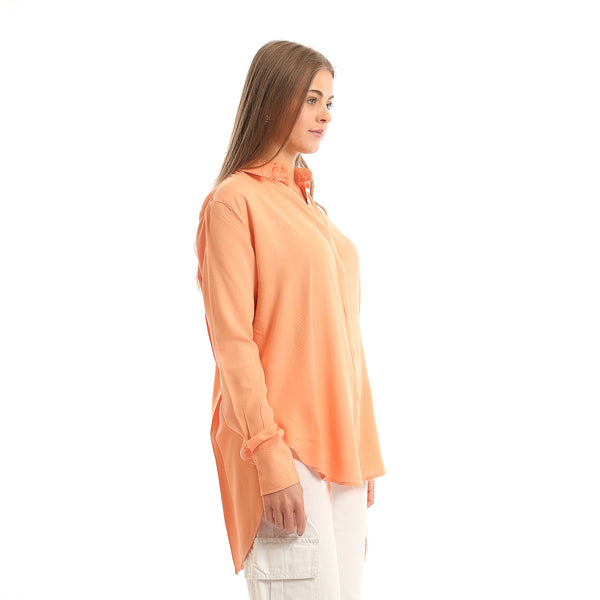 High-Low_Textured_Shirt_with_Hidden_Buttons_-_Orange
