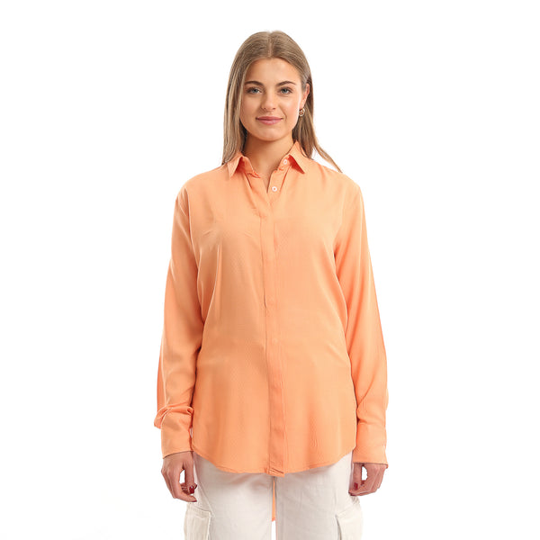 High-Low_Textured_Shirt_with_Hidden_Buttons_-_Orange