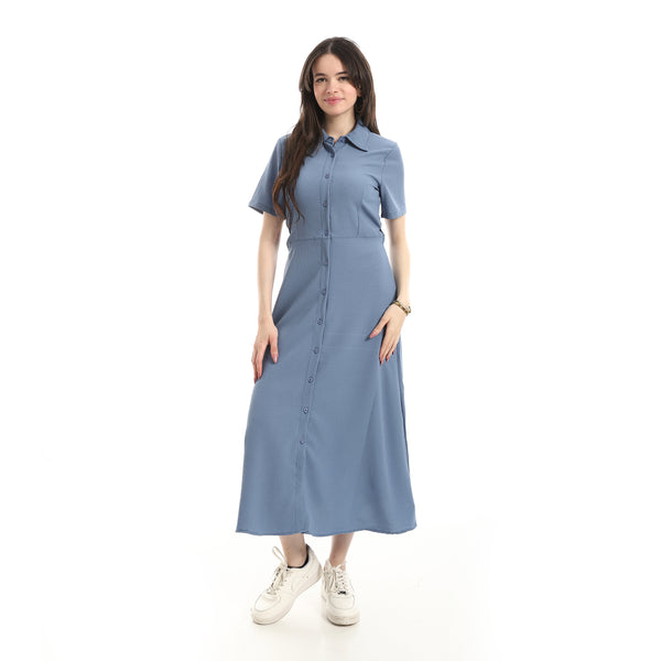 Short_Seelve_Dress_For_Women_-_Indigo