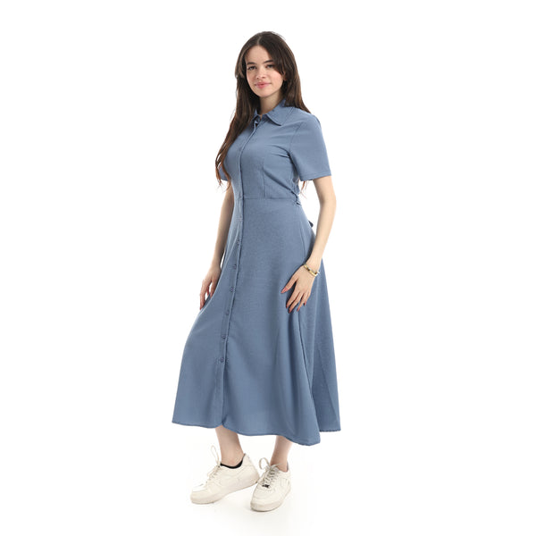 Short_Seelve_Dress_For_Women_-_Indigo