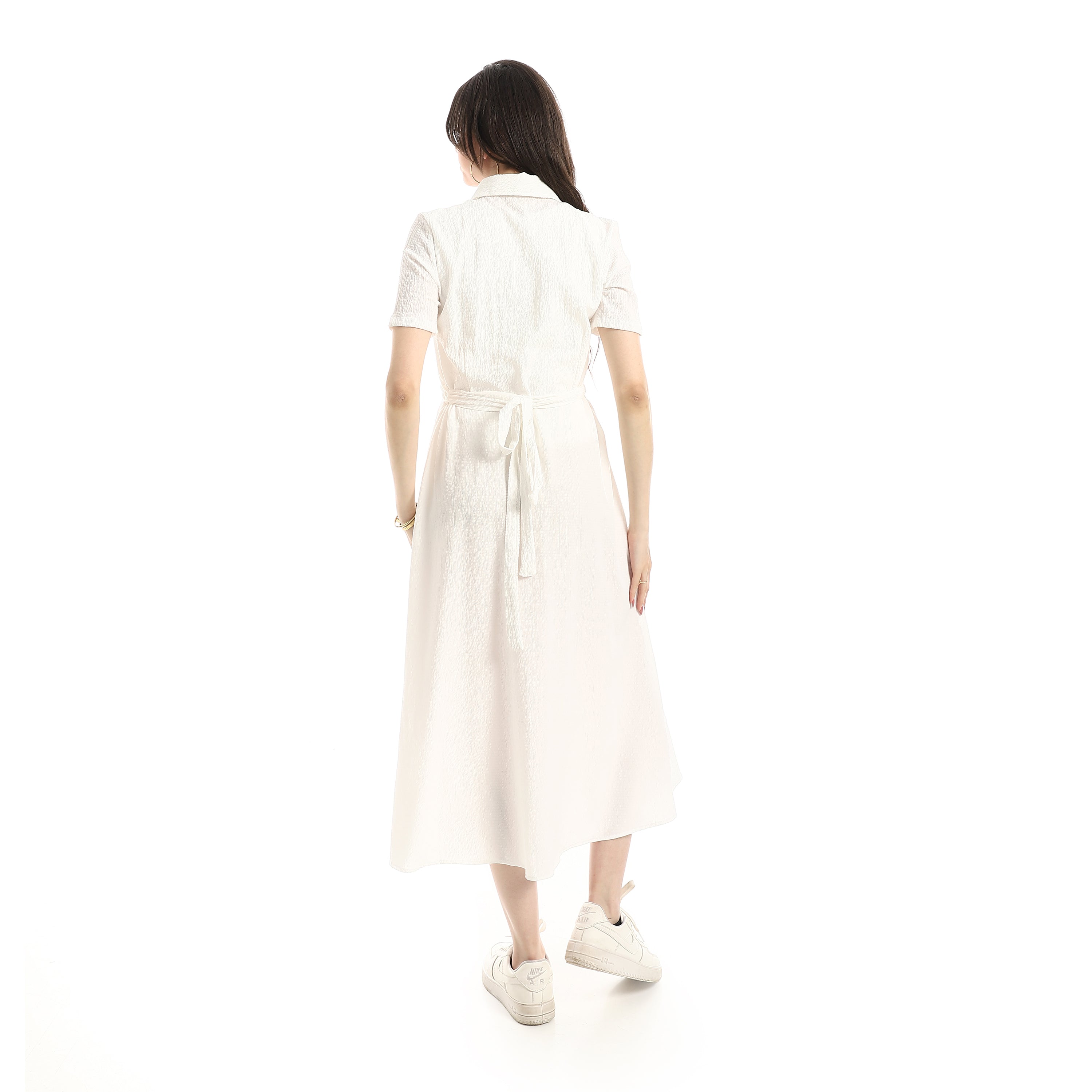 Short_Seelve_Dress_For_Women_-_Off_White
