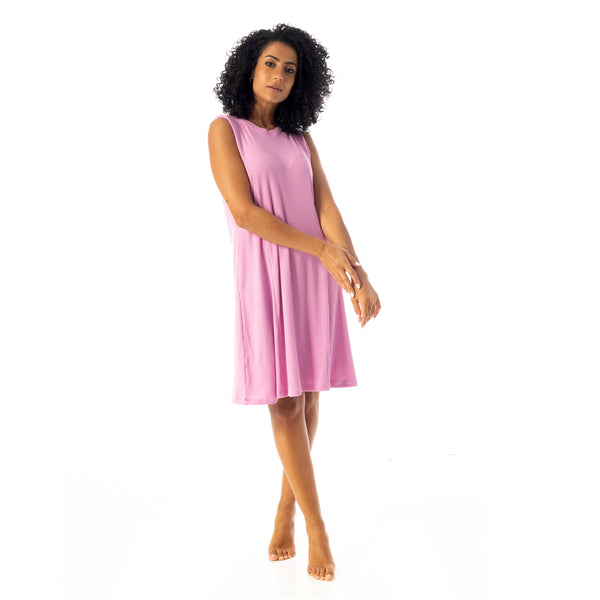 Crew_Neck_Ribbed_Sleeveless_Short_Dress_-_Pink