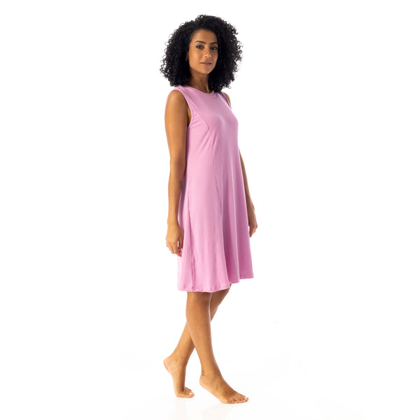 Crew_Neck_Ribbed_Sleeveless_Short_Dress_-_Pink