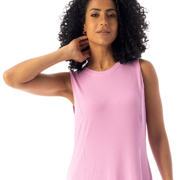 Crew_Neck_Ribbed_Sleeveless_Short_Dress_-_Pink