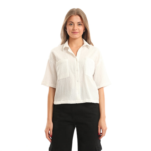 Elbow-Sleeves_Textured_Short_Shirt_with_Pockets_-_Off-White