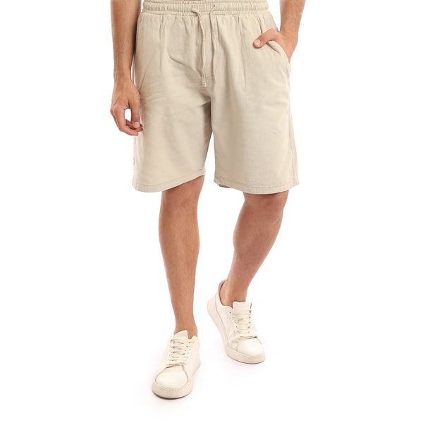 Relaxed_Fit_Slip_On_Linen_Shorts_-_Beige