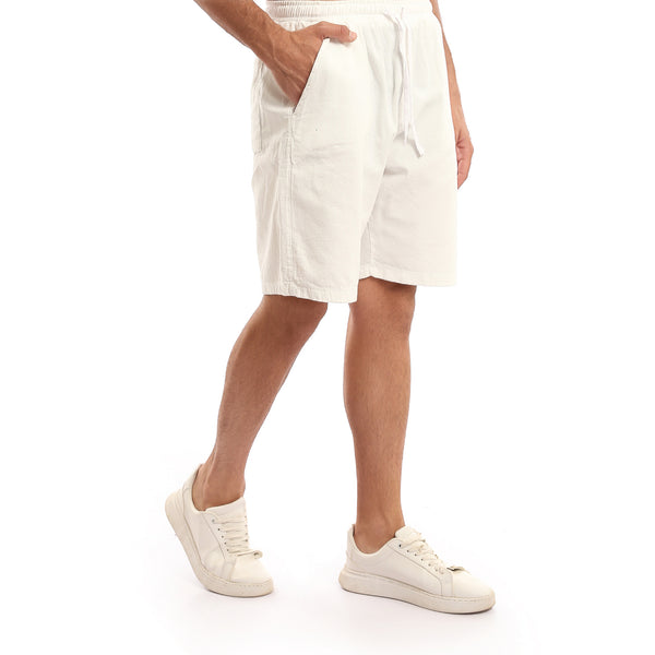 Relaxed_Fit_Slip_On_Linen_Shorts_-_White
