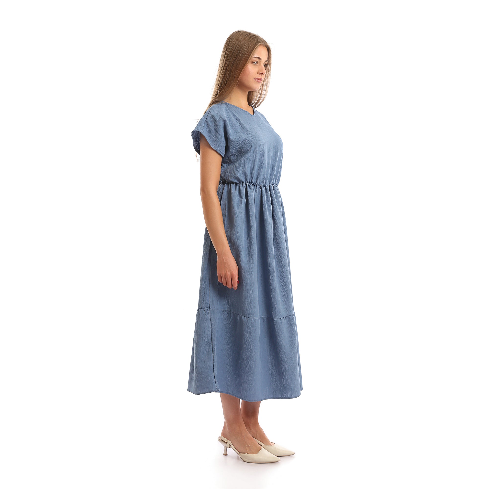V-Neck_Short_Sleeves_Tiered_Maxi_Dress_-_Dusty_Blue