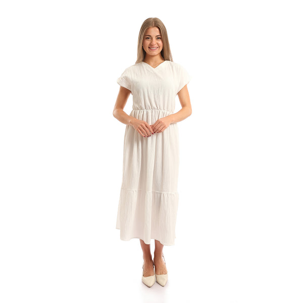 V-Neck_Short_Sleeves_Tiered_Maxi_Dress_-_Off-White