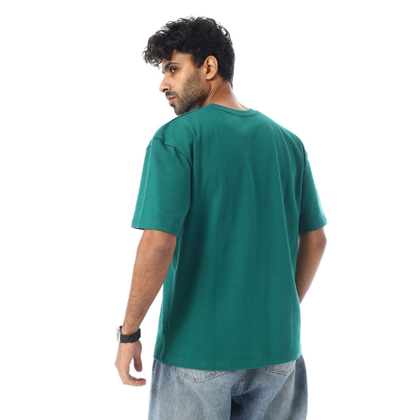 Printed_Comfy_Oversized_T-Shirt_-_Teal_Green