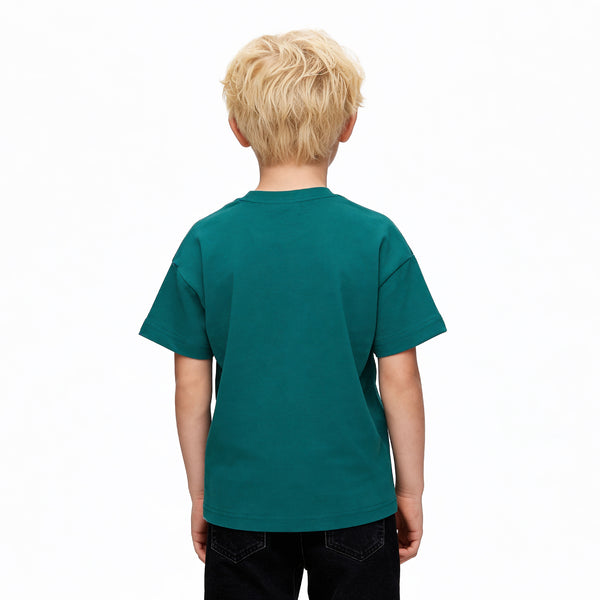 Boys_Shorts_Sleeves_Printed_Tee_-_Teal_Green