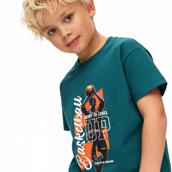 Boys_Shorts_Sleeves_Printed_Tee_-_Teal_Green