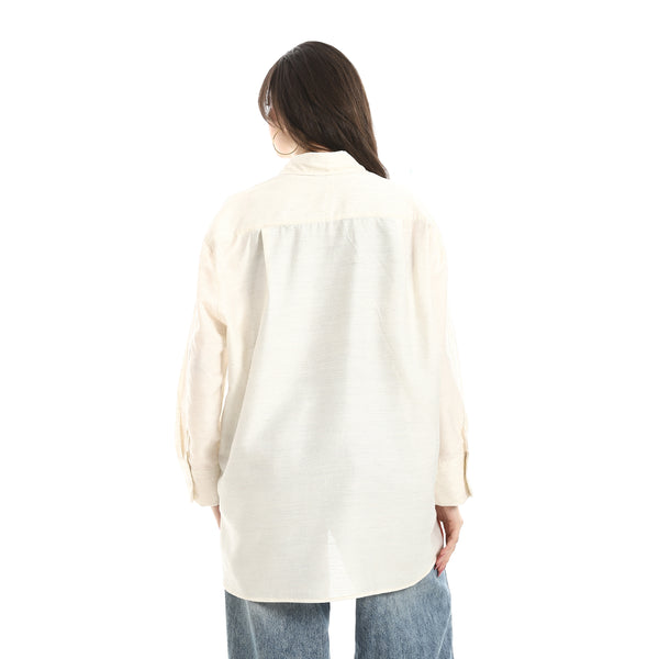_Comfy_Plain_Shirt_For_Women_-Off_White