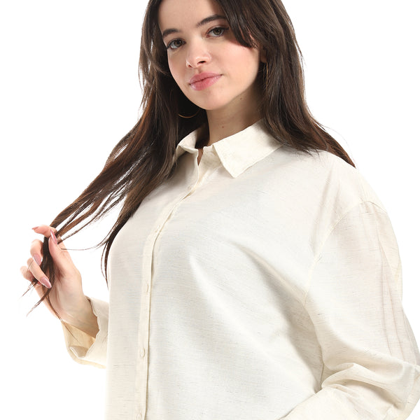 _Comfy_Plain_Shirt_For_Women_-Off_White