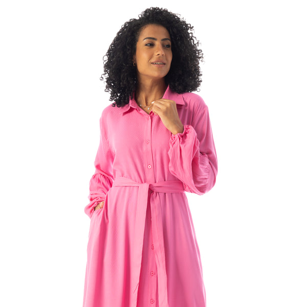 Peasant_Sleeves_Elegant_Long_Dress_-_Hot_Pink