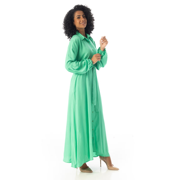 Peasant_Sleeves_Elegant_Long_Dress_-_Green