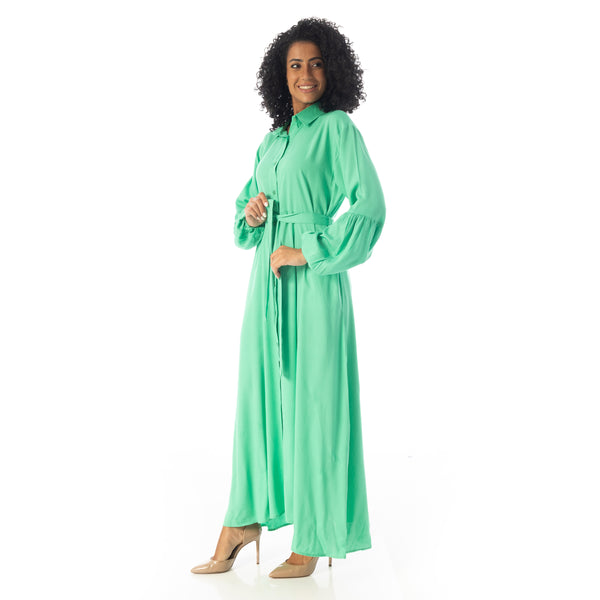 Peasant_Sleeves_Elegant_Long_Dress_-_Green