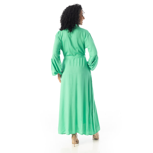 Peasant_Sleeves_Elegant_Long_Dress_-_Green
