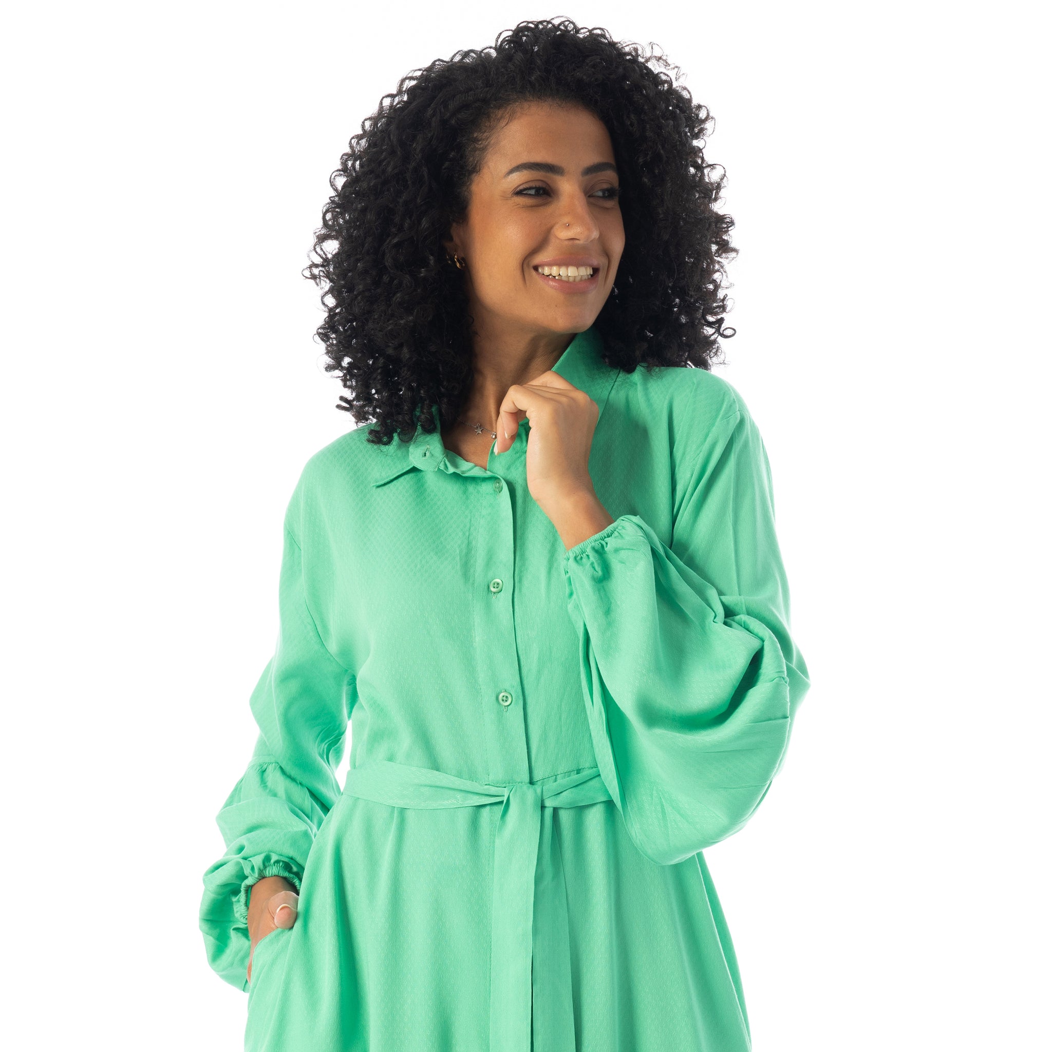 Peasant_Sleeves_Elegant_Long_Dress_-_Green