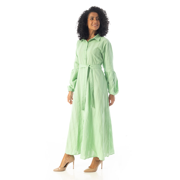 Peasant_Sleeves_Elegant_Long_Dress_-_Light_Green