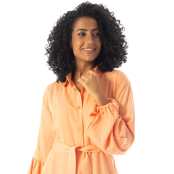 Peasant_Sleeves_Elegant_Long_Dress_-_Pastel_Orange