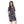 Self Pattern Buttons Closure Sleepshirt - Blue, Red, and Yellow