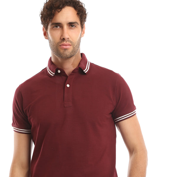 Lined_Sleeves_&_Collar_Buttoned_Polo_Shirt_-_Burgundy